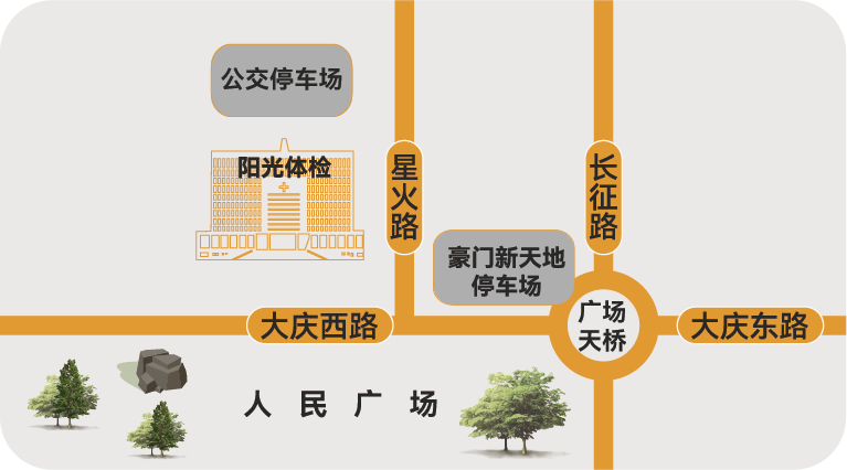 阳光体检周边交通